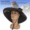 Solar Fan Hat Large Brim Quick Dry Breathable 3 Speeds