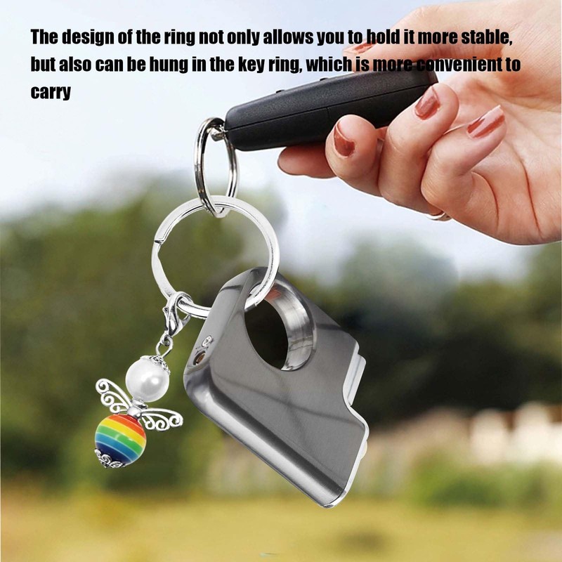 Lighter, Ring Lighter, can be refilled with Butane Gas, Flint