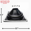 Dektite Metal Roof Pipe Flashing Boots Kit - Comes With