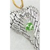 August Birthstone Angel Wings Memorial Ornament