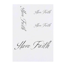 4 x 'Have Faith' Temporary Tattoos - Water Resistant, Skin-Safe, Non-Toxic Transfers, Mixed Sizes (TO00083862)