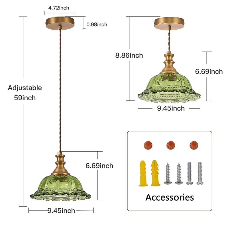 HDDFL Glass Pendant Lights Modern Pendant Lighting Fixtures Hanging Lamp