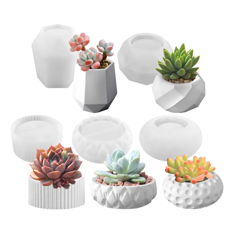 5pz Moldes pequeñas jardineras moldes para maceta plantas color 1