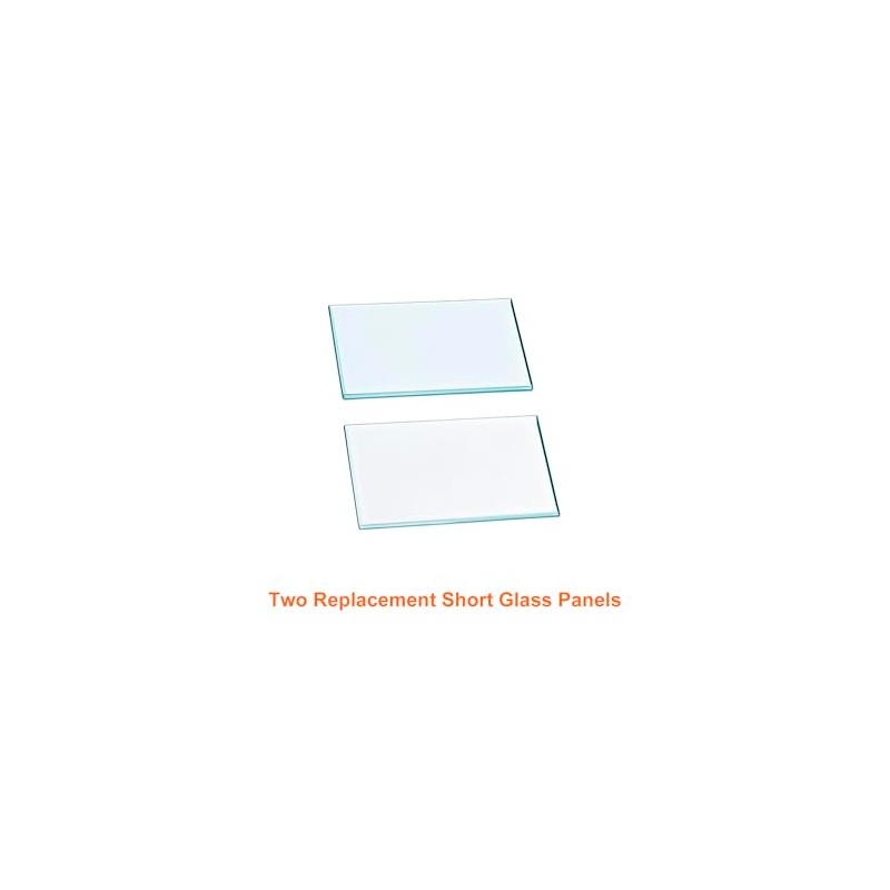 BAIDE HOME Replacement Short Glass Panels for Tabletop Gas Fire