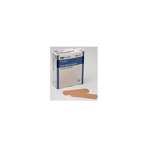 Covidien Curity Tan Plastic Adhesive Bandage Sterile 1 x 3"