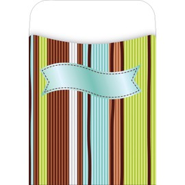 Barker Creek Peel & Stick Library Pockets, Ribbon by The Yard, Great for Holding Library, Index, and Flash Cards, Hall Passes, Recipes, and More! 3-1/2" x 5-1/8", 30 per Pkg (1230)