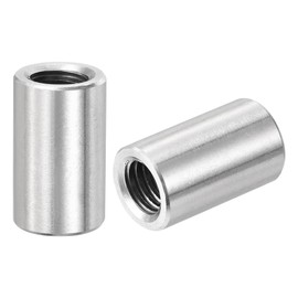sourcing map M8 Round Connector Nuts, 304 Stainless Steel Coupling Nut 20mm/0.79inch Length, Pack of 12