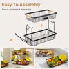 VANZBON 2 Tier Fruit Basket for Kitchen Counter,Wire Tiered Fruit