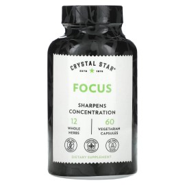 Crystal Star 2 X Crystal Star, Focus, 60 Vegetarian Capsules