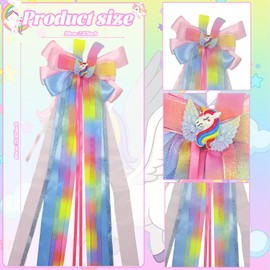 DONGZQAN School Cone Bow, Sugar Bags Bow, 60 x 20 cm, School Cone Bow, Girls Decoration, Sugar Bags Bow, Light Purple Craft Set, School Cone Bow (Unicorn)
