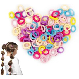 Mythya Ligas para el Cabello Elásticas 100 Piezas, Ligas Cabello Mujer, Cintas para el Cabello de Colores, Accesorios de Corbatas para el Cabello para Niñas y Mujeres