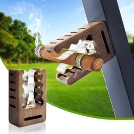 Magnetic Cigar Holder for Golf Cart - Cigars Accessories for Men, Hands-Free Cigar Clip for Golfing, Grilling, Fishing - Cigar Gifts for Golfers & Golf Lovers - Secure Magnetic Grip, Hook & Loop Strap