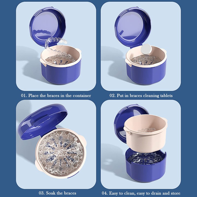 Guador Denture Box Denture Box Denture Container Denture Brush Set