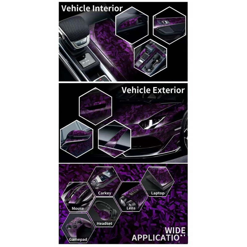 Forged Gloss Carbon Fiber Vinyl Wrap Tape and Free Tool