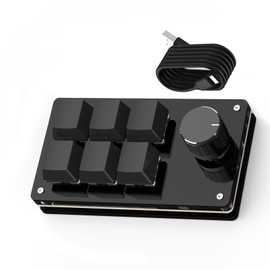 SIKAI CASE Programmable Macro Keyboard,6 Key Macro Mechanical Gaming Macro Keypad,Custom Knob KeyPad, Hot swappable Switch Gaming Keyboard,Wired programmable keypad with Drawing Programming Video