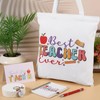 Sinmoe 5 Pcs Teacher Appreciation Gifts for Women Canvas Tote