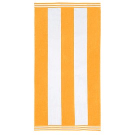 SUPERIOR 100% Cotton Luxury Beach Towels - Oversized Beach Towel, Swim Towel, Orange Cabana Stripes (34" x 64")