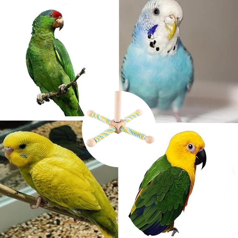 360° Rotating Bird Toy, Rotating Bird Perch, Parrot Toy, Bird