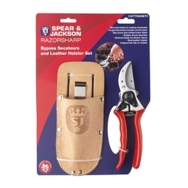 Spear & Jackson Razorsharp Professional Heavy Duty Bypass Secateurs and Leather Holster Set