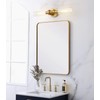 SANTOSTOCK Brushed Gold Bathroom Vanity Light Fixture, 2-Light Modern Wall