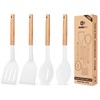 Pack of 4 Silicone Cooking Utensils Set, Non Stick Solid