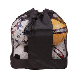Large Capacity Sports Balls Storage Mesh Bag Training Bags Portable Drawstring Heavy Duty Basketball Soccer Volleyball Workout Carrier Equipment Holder Net Bags
