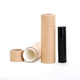 1 OZ Kraft Brown Paperboard Cosmetic/Lotion/Lip Balm/Deodorant Tubes (100)
