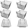 MH GLOBAL Set of 6 Pieces Black Metal Wire Slatwall