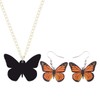 NEWEI Acrylic Monarch Necklace Earrings Charms Morpho Butterfly Jewelry Sets