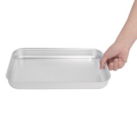 Vogue K432 Aluminium Bakewell Pan 320X215mm Heavy Duty Baking Commercial, Silver