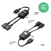 Sanwa Direct 700-TAP076BK Extension Cord, 2 Openings, Includes Bulk Concentrated