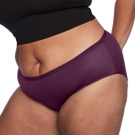 Thinx For All Leaks Hip-Hugger Underwear, Holds up to 100ml or 6tbps or 1/4 Cup Worth of Liquid*, Light Absorbency Incontinence Underwear for Women, FSA HSA Approved Feminine Care, BlackBerry, 5XL