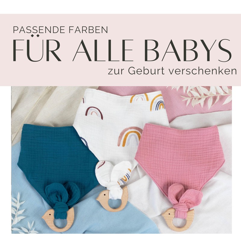 LILEJO Gift for a Birth - Neckerchief and Grasping Toy