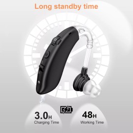 K&FCOPTEE Hearing Aids Invisible For Seniors Rechargeable Behind The Ear Sound Amplifiers