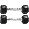 Venbytech for 5LB Rubber Encased Hex Dumbbells with No-Roll Feature