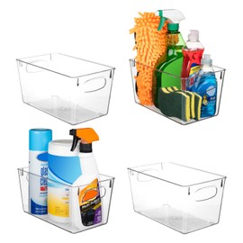 ClearSpace Clear Plastic Storage Bins – Perfect Kitchen Organization and Storage or Pantry Storage – Fridge Organizer, Pantry Organization and Clear Storage Bins, Cabinet Organizers
