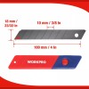 WORKPRO 100PC 18mm Snap-off Blades SK5 Steel Replacement Blade for
