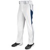 CHAMPRO Boys Youth Triple Crown Baseball Pant, White, Navy, Large