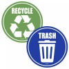 Sticker Sector Trash Recycle Sticker - Home Office Container Symbol