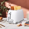 Roter Mond 2 Slice Toaster Retro Stainless Steel with Bagel,