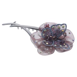 Baluue Non Slip Butterfly Hair Clip Decorative Barrette for Women Lightweight Hair Accessory with Clamp for Work Party Styling