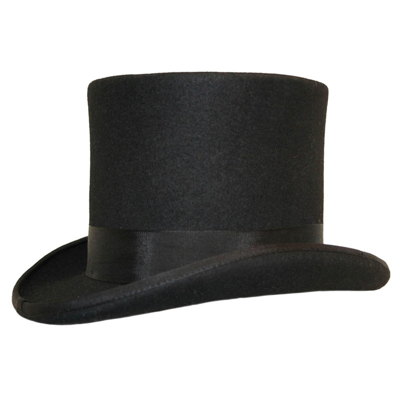 Hand Made Wool Top Hat Satin Lined Small to XXL