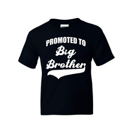 Promoted to Big Brother Shirt Brother to Be Toddler Pregnancy Announcement Unisex Youth T-Shirt - New (L 14-16 Years) Black