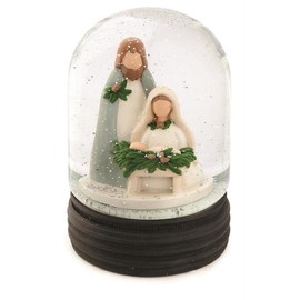 Blossom Bucket 228-13544 Nativity Scene with Christmas Greens Snow Globe, 5-inch Height