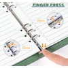 Ring Binder A5 Refillable, Agoer PU Leather Binder Notebook with