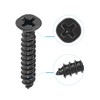 sourcing map M4 x 25mm Wood Screws Phillips Flat Head