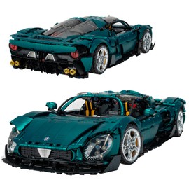UNCLE BRICK Raceforge Sports Car Building Set,1:8 Scale Model Sports Technic Car,Adult Collectible Cars Sets to Build，Scale Car Gift for Adults,Home or Office Décor Sets for Boys 8-14(4208pcs)
