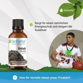BIOHERBA Shilajit Mumijo Drops, Tincture 50 ml Extract, Plant Extract with Vitamin C, Increases Energy & Vitality, Men's Power, Liquid Drops, PZN: 18217680
