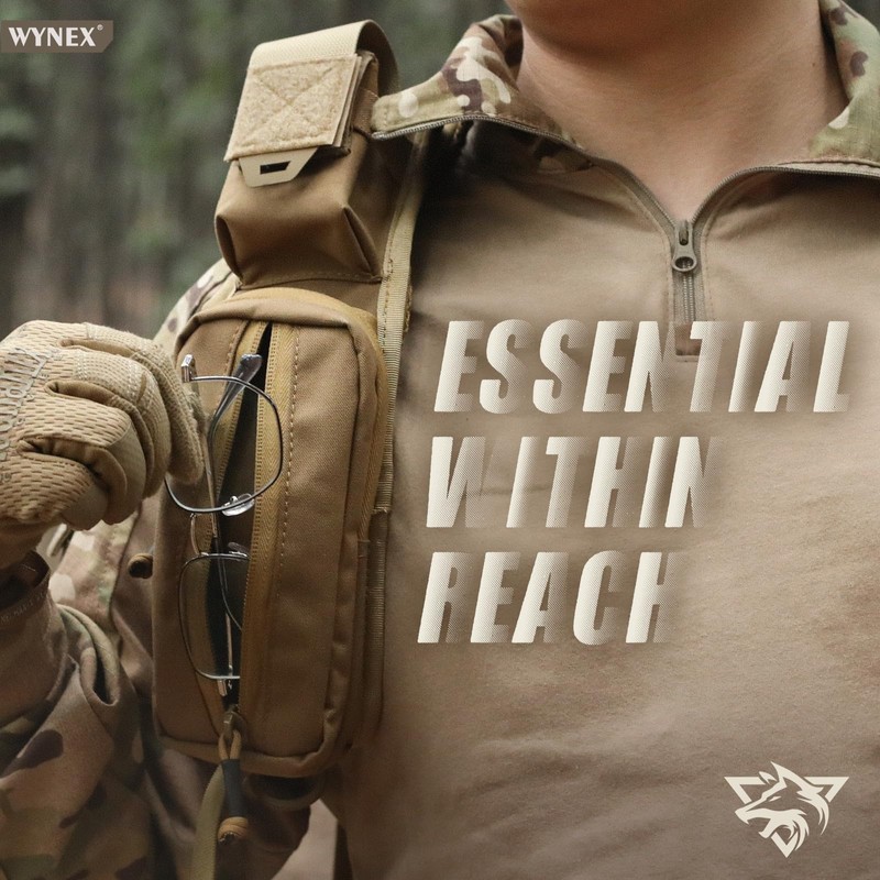 WYNEX Molle Accessories Pouch of Double Zipper Pocket Version, Backpack