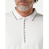 Armani Exchange Men's Logo Zip Jersey Polo, White, M